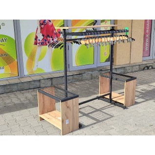 Стойка L1.0 H1.4 з полицею + бокові кронштейни